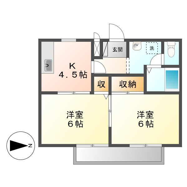 グリーンガーデン酒津の間取り