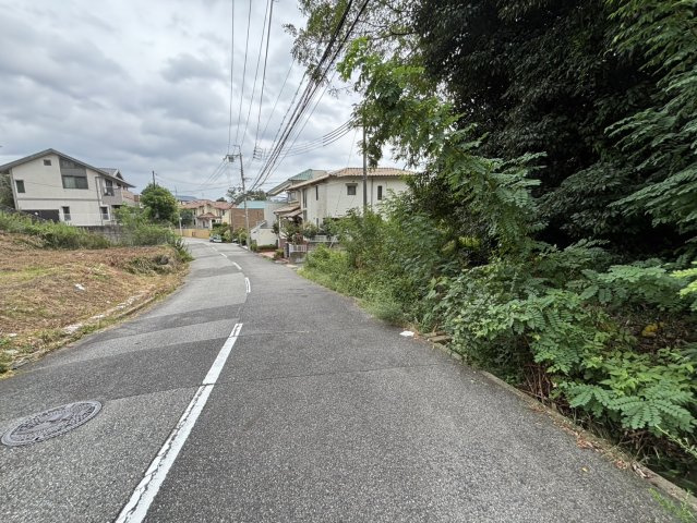 西宮市甲陽園目神山町土地の前面道路含む現地写真|北側前面道路です