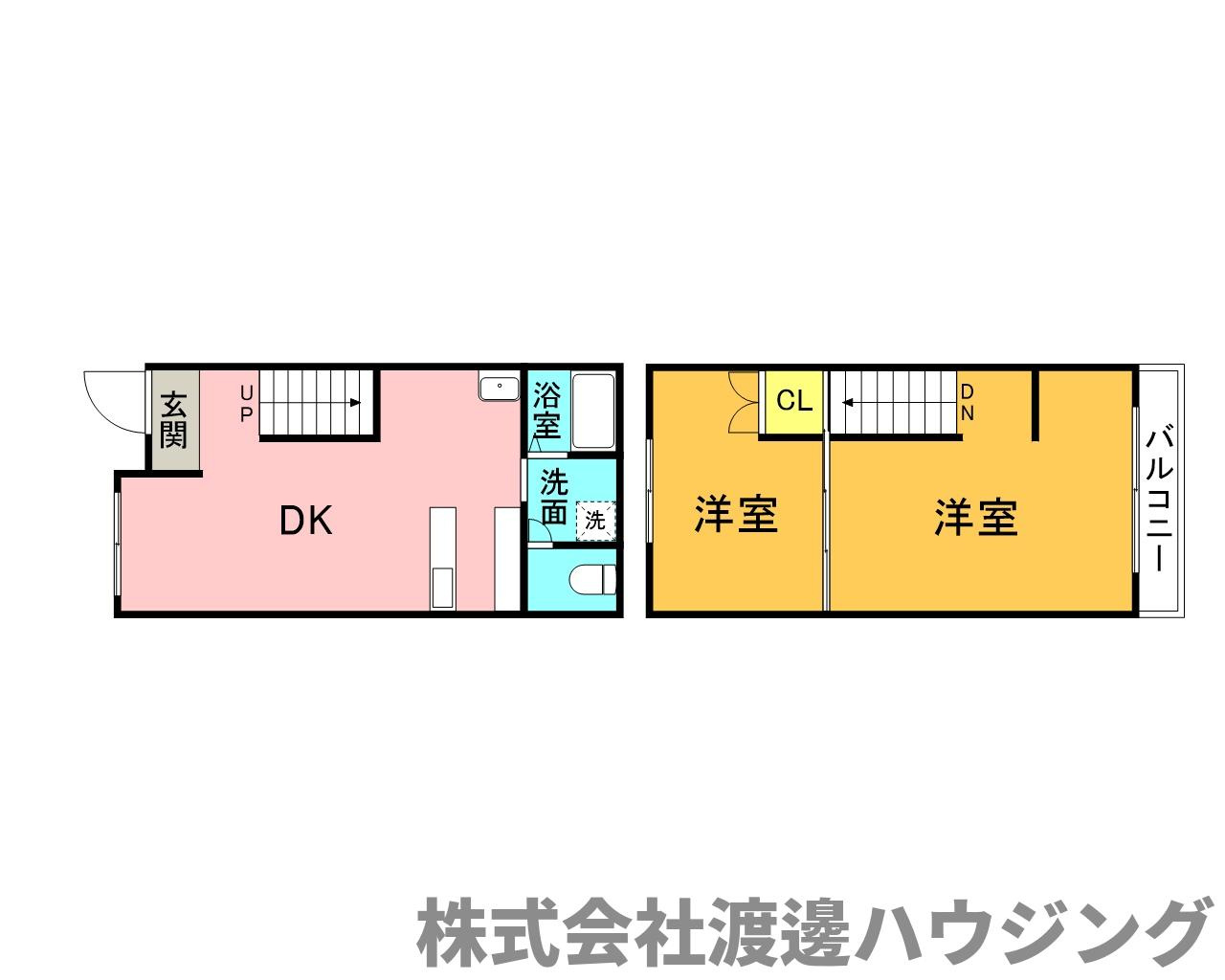 鉄と塗り壁の再生長屋の間取り