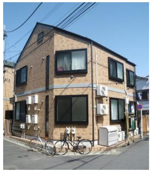新宿区上落合３丁目のアパートの外観|オシャレなオートロックエントランス
