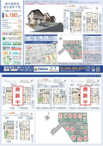 【Blooming Garden】東久留米市花小金井下里のその他|〇本物件の売主が作成した販売用図面です〇　