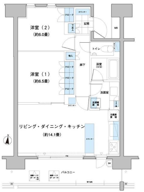 ガーデニエール砧レジデンスの間取り