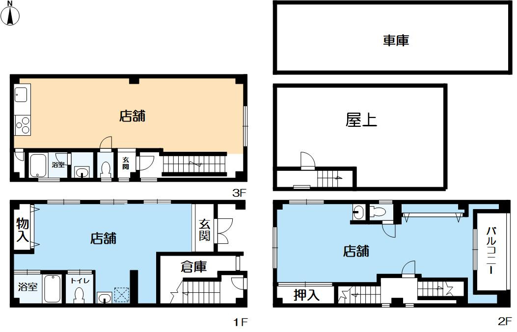 神戸市中央区加納町３丁目一棟戸建の間取り