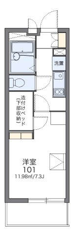 レオパレスエターナルⅠの間取り|画像2