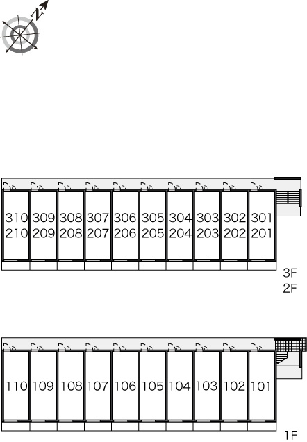 レオパレスソレイユ柏Ⅰの区画図|画像3
