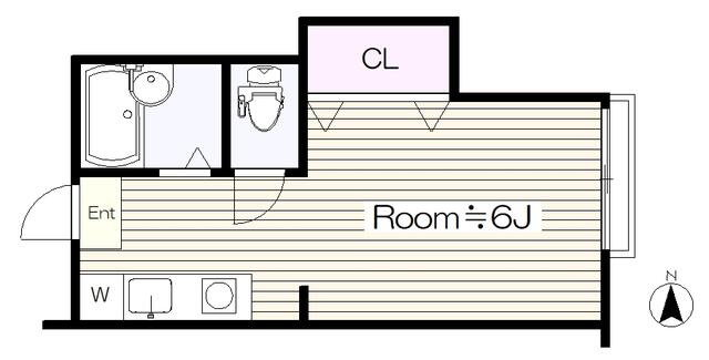 約２０．２３㎡のワンルーム