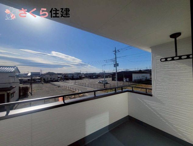 いろどりアイタウン那須塩原市西幸町23-P1　1号棟のバルコニー|インナーバルコニー付きなので突然の雨でもお洗濯の心配はありません。