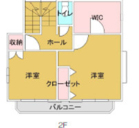 岩出市西安上　中古戸建の間取り|2階の間取りになります。