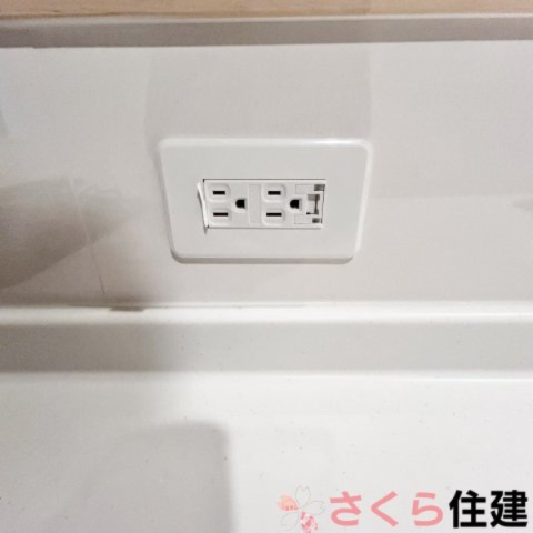 大田原市浅香第9　1号棟の構造・工法・仕様|キッチンにあると便利なコンセント。