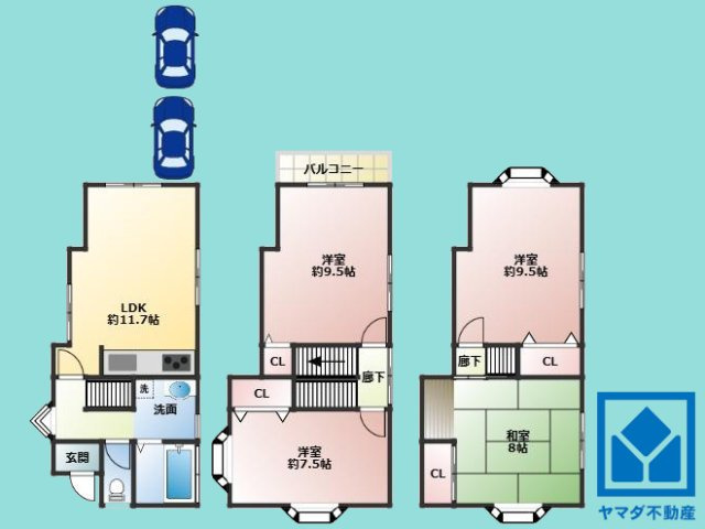 伏見区羽束師志水町の間取り