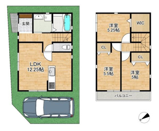 【その他】 | 2階建てプラン：3SLDK(21.56坪)　建物価格1724万円