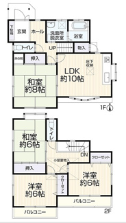 【間取り】 | 揖斐郡大野町中古住宅699万円！お車スペース2台可能！一部リフォーム済みの4LDK！ | 揖斐郡大野町中古住宅699万円！お車スペース2台可能！一部リフォーム済みの4LDK！