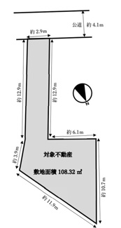 【土地図】 | 泉大津市春日町土地（約32.7坪）