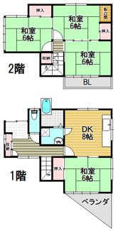 【間取り】 | 泉大津市春日町中古戸建