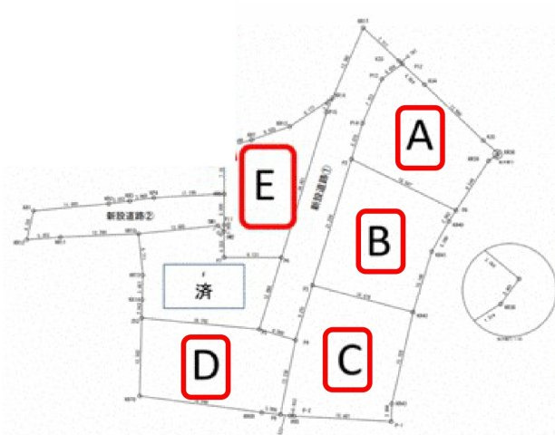 【区画図】 | 甲斐元町 分譲地（建築条件なし）