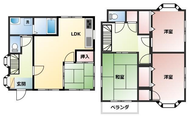熊谷市肥塚　中古一戸建ての間取り