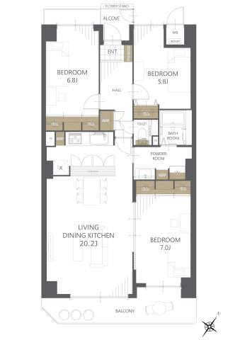 【間取り】ネクステージ西神中央Ｄ棟 