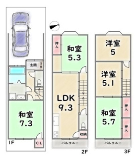 【間取り】 | 中京区壬生相合町