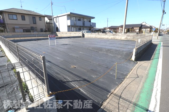 鴻巣市箕田の売地の外観|2026年1月21日撮影。道路からの出入口付近から撮影した外観です。