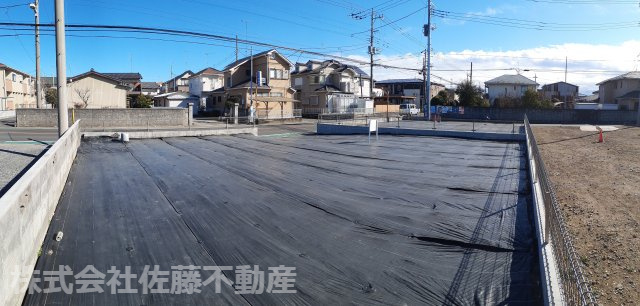 【分譲地】北鴻巣駅12分・50坪の整形地の展望|2026年1月21日撮影。物件の西側の角からパノラマ撮影した物件からの展望です。