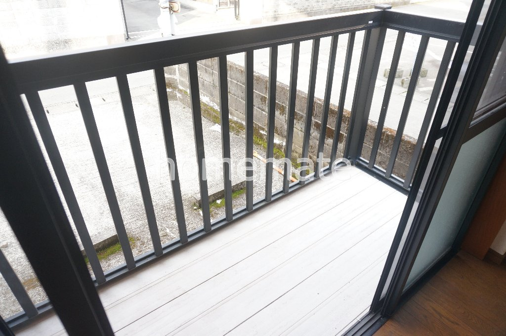 熊本市北区弓削６丁目のアパートのバルコニー