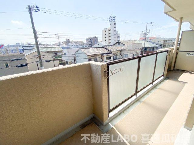 流町ビューハイツのバルコニー