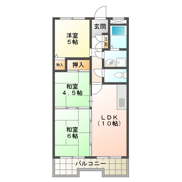 ドムールコスモス福田の間取り
