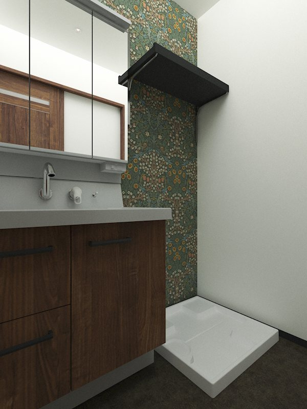 リユニオン三条の独立洗面台