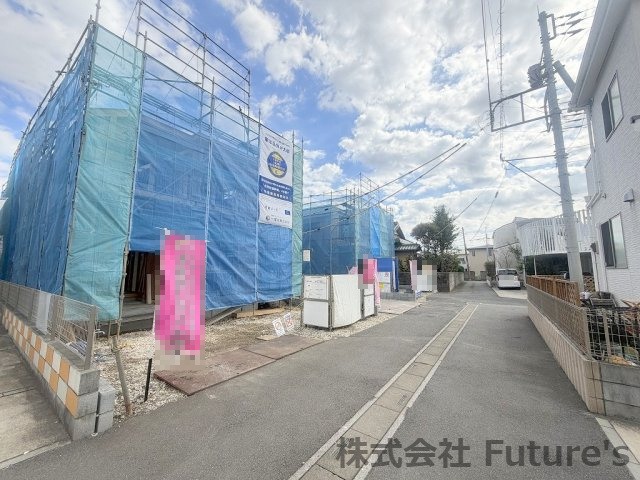 三郷市彦糸1丁目　新築戸建　全4棟　3号棟の前面道路含む現地写真|前面道路含む現地写真です。