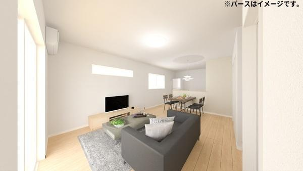 坂ノ市南１丁目ＮＷ　新築の居間・リビング|※写真はイメージです。実際の色や仕様は異なります。