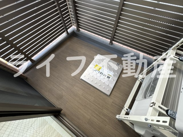 プレジオ長田のバルコニー|落ち着いた時間を過ごせるバルコニーです