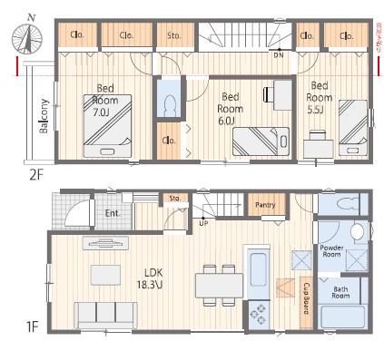 港北区篠原北１丁目２期２棟の間取り