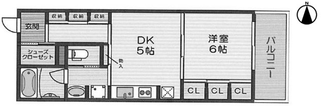 リビオライズID大手前西の間取り
