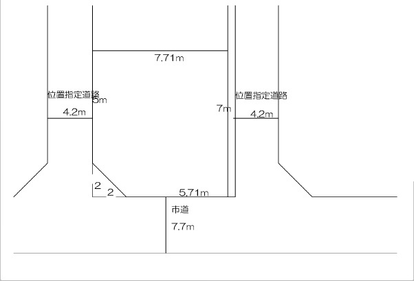 【土地図】 | 志木市上宗岡 | 角地につき開放感があります