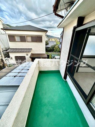 上六万寺一戸建のバルコニー