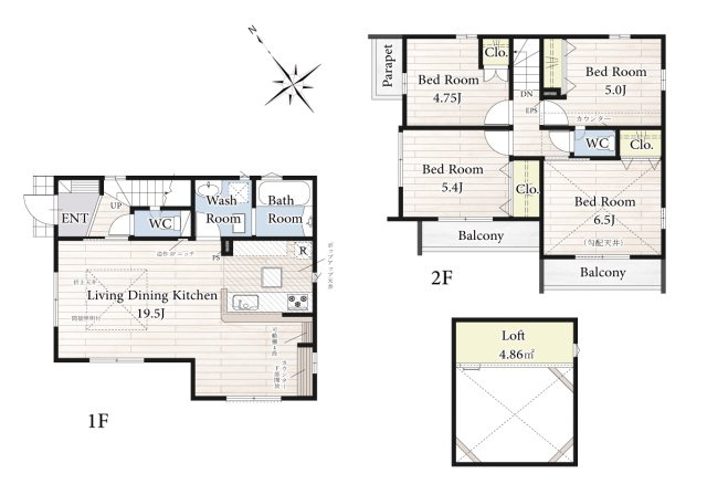 【間取り】 | 陽の光をたっぷりと浴びながら気持ち良く生活が出来ます。夢のマイホーム、夢ではなく実現出来ます！見学・ご相談等、お気軽にご連絡下さい。
