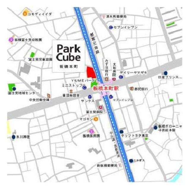 パークキューブ板橋本町の地図