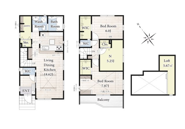 【間取り】 | 陽の光をたっぷりと浴びながら気持ち良く生活が出来ます。夢のマイホーム、夢ではなく実現出来ます！見学・ご相談等、お気軽にご連絡下さい。
