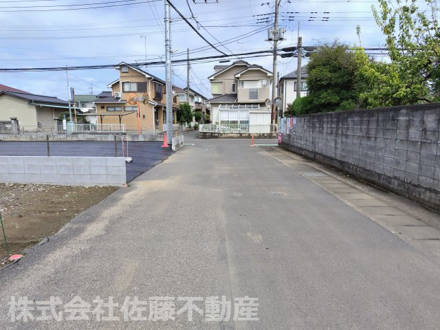 鴻巣市箕田の売地の前面道路含む現地写真|2025年9月15日撮影