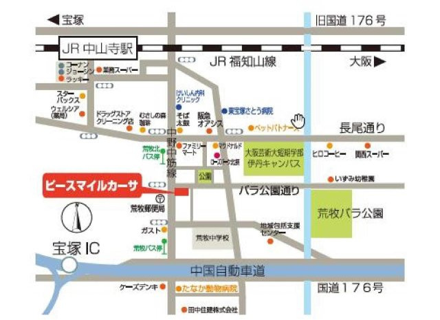 Pスマイルカーサバラ公園の地図