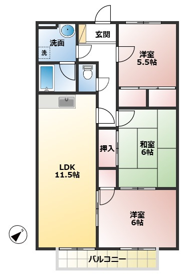リステージ南弐番館の間取り