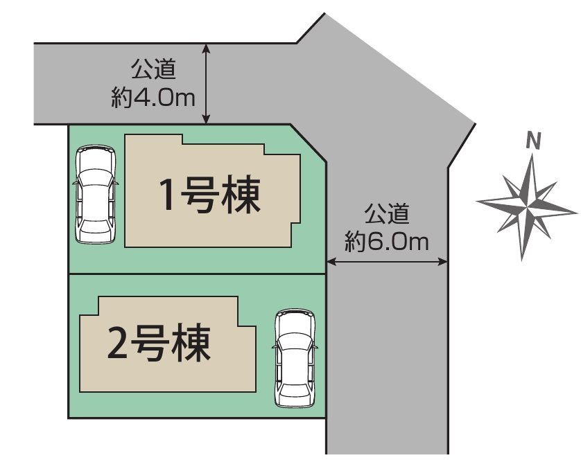 西東京市南町2丁目　新築一戸建　西武新宿線　田無の区画図