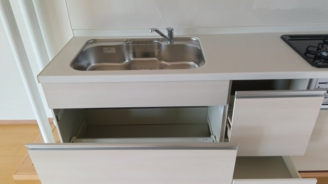 千里南町第一次住宅A3棟のキッチン|広い洗い場です！