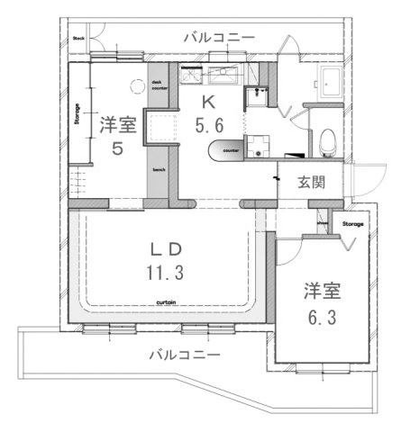 【間取り】 | 南円明寺ヶ丘団地4棟