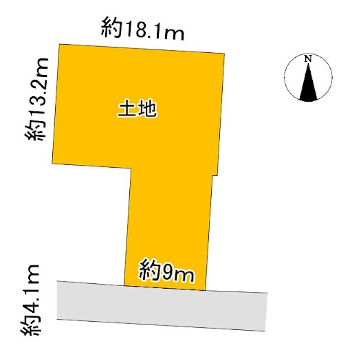 売土地　中央区篠ケ瀬町の土地図