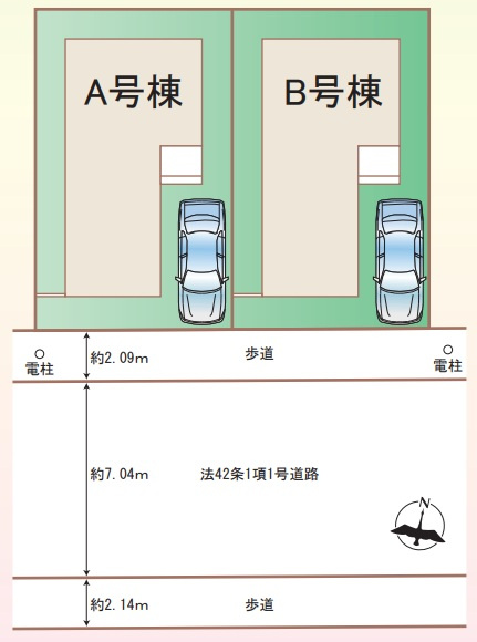 明石市西明石町2丁目の区画図