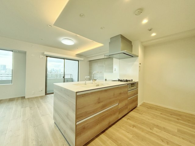 オーベル池袋立教通りのキッチン|キッチンも新規交換につき快適です
木目調が美しいキッチン
食器洗乾燥機、浄水器、ガラストップコンロが標準装備です