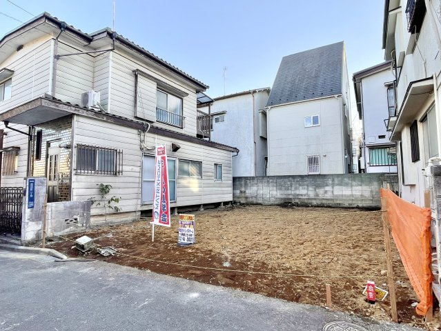 板橋区赤塚新町1丁目　生活快適エリア　建築条件なし　限定1区画の前面道路含む現地写真