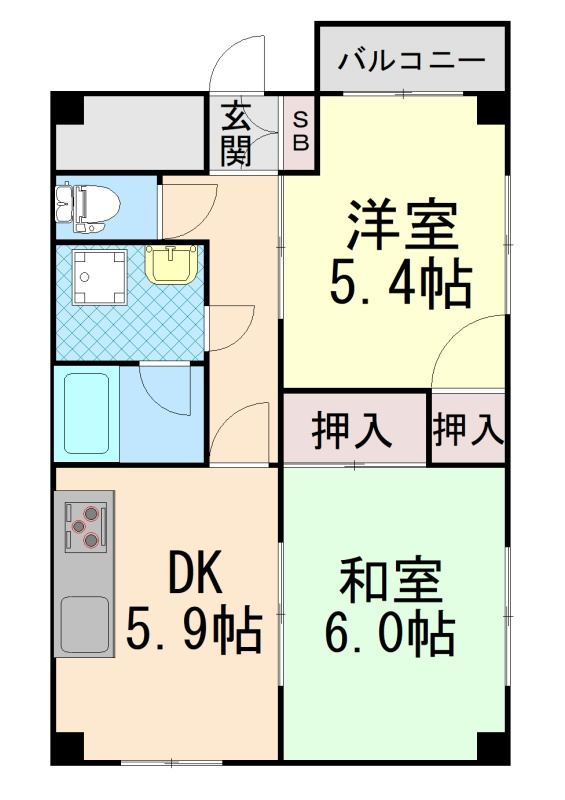 シャンテ本山の間取り