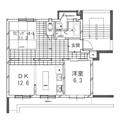 【間取り】 | 円明寺ヶ丘団地R棟